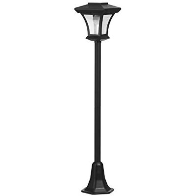 Bonetti Lanterne de jardin solaire avec éclairage LED au design lampadaires env. 120 cm de haut avec capteur de lumière sans câble gênant montage facile LED blanc chaud Bonetti Lanterne de jardin solaire avec éclairage LED au design lampadaires env. 120 cm de haut avec capteur de lumière sans câble gênant montage facile LED blanc chaud