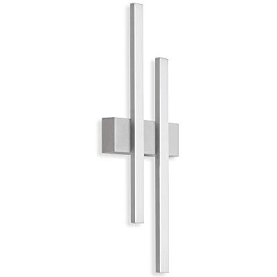 TELEFUNKEN 313004TF Applique murale d'extérieur à 2 ampoules, 8 W, 960 lumens, 4000 K, IP44, couleur argent, 470 x 155 x 42 mm, 313004TF TELEFUNKEN 313004TF Applique murale d'extérieur à 2 ampoules, 8 W, 960 lumens, 4000 K, IP44, couleur argent, 470 x 155 x 42 mm, 313004TF