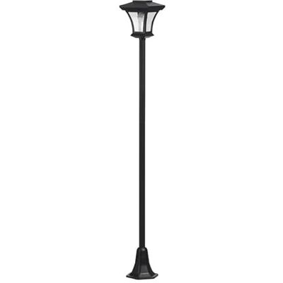 Bonetti Lanterne de jardin solaire avec éclairage LED au design lampadaires env. 180 cm de haut avec capteur de lumière sans câble gênant montage facile LED blanc chaud Bonetti Lanterne de jardin solaire avec éclairage LED au design lampadaires env. 180 cm de haut avec capteur de lumière sans câble gênant montage facile LED blanc chaud