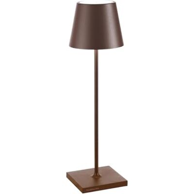 Zafferano , Poldina Pro, Lampe de Table Rechargeable et Sans Fil avec Contrôle Tactile, Utilisable également comme Lampe d'Extérieur, Dimmer 2200-3000 K, Hauteur 38 cm, Couleur Corten Zafferano , Poldina Pro, Lampe de Table Rechargeable et Sans Fil avec Contrôle Tactile, Utilisable également comme Lampe d'Extérieur, Dimmer 2200-3000 K, Hauteur 38 cm, Couleur Corten