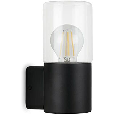 TELEFUNKEN Lampe extérieure IP44, applique murale extérieure, E27 max. 12 W, noir, 195 x 85 x 110 mm (L x l x H) 320505TF TELEFUNKEN Lampe extérieure IP44, applique murale extérieure, E27 max. 12 W, noir, 195 x 85 x 110 mm (L x l x H) 320505TF