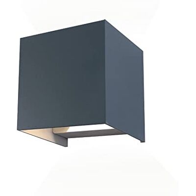 wonderlamp W-T000044 Applique murale pour intérieur et extérieur Came, Led, Orientable 120, Anthracite, 2 lumières 5 W, lumière neutre 4000 K, IP54 wonderlamp W-T000044 Applique murale pour intérieur et extérieur Came, Led, Orientable 120, Anthracite, 2 lumières 5 W, lumière neutre 4000 K, IP54