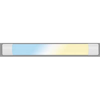 TELEFUNKEN Lampe LED sous meuble 60 cm, cuisine, barre LED, armoire de cuisine, lampe d'atelier, couleur de la lumière réglable sur 2 niveaux via interrupteur, 18 W, 2100 lm, blanc TELEFUNKEN Lampe LED sous meuble 60 cm, cuisine, barre LED, armoire de cuisine, lampe d'atelier, couleur de la lumière réglable sur 2 niveaux via interrupteur, 18 W, 2100 lm, blanc