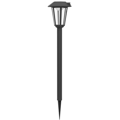 EGLO Lampadaire extérieur solaire Prietta, 800 lumens, lampe de jardin vintage avec piquet et détecteur de mouvement, lanterne noire, lumière chaude, IP44 EGLO Lampadaire extérieur solaire Prietta, 800 lumens, lampe de jardin vintage avec piquet et détecteur de mouvement, lanterne noire, lumière chaude, IP44