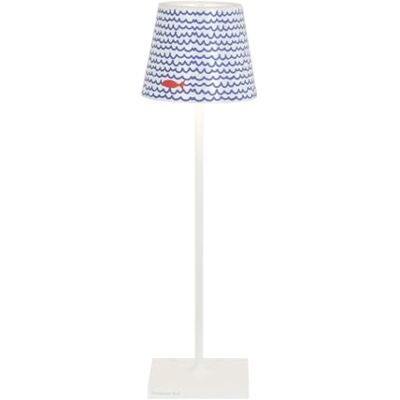 Zafferano , Lampe Poldina Pro avec Cover, Lampe de Table Rechargeable et Sans Fil avec Contrôle Tactile, Lampe d'Extérieur, Dimmer 2200-3000 K, Hauteur 38 cm, Couleur Blanc Mer Bleue Zafferano , Lampe Poldina Pro avec Cover, Lampe de Table Rechargeable et Sans Fil avec Contrôle Tactile, Lampe d'Extérieur, Dimmer 2200-3000 K, Hauteur 38 cm, Couleur Blanc Mer Bleue