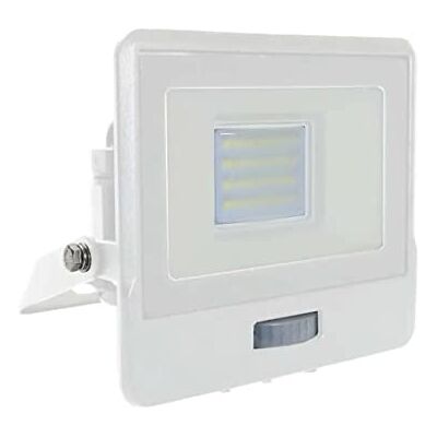 V-TAC Projecteur LED d'extérieur avec puce Samsung 20 W avec capteur PIR de couleur blanche étanche, lumière blanche froide V-TAC Projecteur LED d'extérieur avec puce Samsung 20 W avec capteur PIR de couleur blanche étanche, lumière blanche froide