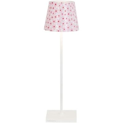 Zafferano , Lampe Poldina Pro avec Cover, Lampe de Table Rechargeable et Sans Fil avec Contrôle Tactile, Lampe d'Extérieur, Dimmer 2200-3000 K, Hauteur 38 cm, Couleur Blanc Fleurs Roses Zafferano , Lampe Poldina Pro avec Cover, Lampe de Table Rechargeable et Sans Fil avec Contrôle Tactile, Lampe d'Extérieur, Dimmer 2200-3000 K, Hauteur 38 cm, Couleur Blanc Fleurs Roses