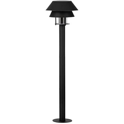 EGLO Lampadaire extérieur LED Chiappera, lampe de jardin sur pied, borne lumineuse en métal noir et verre transparent, potelet éclairage avec douille E27, IP65 EGLO Lampadaire extérieur LED Chiappera, lampe de jardin sur pied, borne lumineuse en métal noir et verre transparent, potelet éclairage avec douille E27, IP65