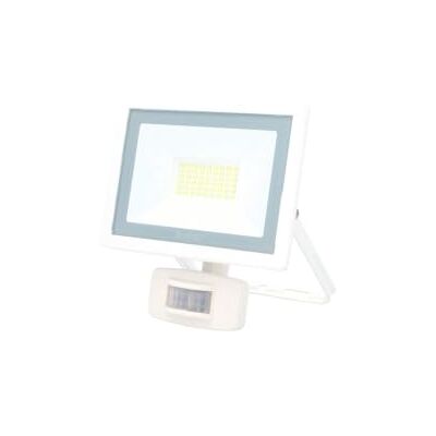 Unitec Spot LED avec détecteur de mouvement infrarouge 180° 30 W, 2400 lm, avec câble de connexion et support de montage rapide, 6500 K, blanc, IP44, classe d'efficacité énergétique A+ Unitec Spot LED avec détecteur de mouvement infrarouge 180° 30 W, 2400 lm, avec câble de connexion et support de montage rapide, 6500 K, blanc, IP44, classe d'efficacité énergétique A+