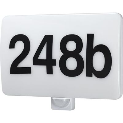 Maclean MCE466 Numéro de maison LED 20W 4000K IP65 capteur de mouvement PIR et crépusculaire 180° 10m dimmable ensemble de chiffres et de lettres à faible consommation d'énergie Maclean MCE466 Numéro de maison LED 20W 4000K IP65 capteur de mouvement PIR et crépusculaire 180° 10m dimmable ensemble de chiffres et de lettres à faible consommation d'énergie