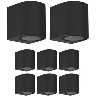 ledscom.de 8x Applique ALSE pour l'extérieur, IP54, downlight, noir mat, ronde, 1x GU10 max. 35W ledscom.de 8x Applique ALSE pour l'extérieur, IP54, downlight, noir mat, ronde, 1x GU10 max. 35W