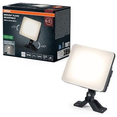 OSRAM Projecteur LED ENDURA Flood Adjustable, 20W, 1700lm, 4000K blanc froid, Noir, Aluminium, réglable, IP65 OSRAM Projecteur LED ENDURA Flood Adjustable, 20W, 1700lm, 4000K blanc froid, Noir, Aluminium, réglable, IP65