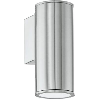 EGLO LED Applique murale extérieure Riga, lampe murale 1 flamme, en acier inoxydable, couleur argentée, indice de protection IP44 EGLO LED Applique murale extérieure Riga, lampe murale 1 flamme, en acier inoxydable, couleur argentée, indice de protection IP44