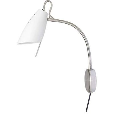 Brilliant Morato 21412/05 Applique murale en métal avec câble d'alimentation et interrupteur, 1 ampoule E14 max. 40 W Brilliant Morato 21412/05 Applique murale en métal avec câble d'alimentation et interrupteur, 1 ampoule E14 max. 40 W