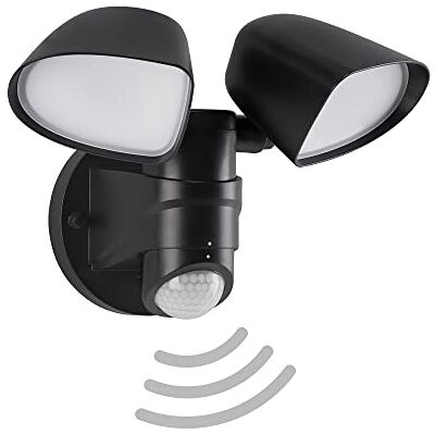 TELEFUNKEN Applique murale extérieure LED avec capteur, orientable 10 W, 1000 lumens, 4000 K, lumière blanche neutre, IP44, 258 x 218 x 160 mm (L x l x H), projection 160 mm, noir TELEFUNKEN Applique murale extérieure LED avec capteur, orientable 10 W, 1000 lumens, 4000 K, lumière blanche neutre, IP44, 258 x 218 x 160 mm (L x l x H), projection 160 mm, noir