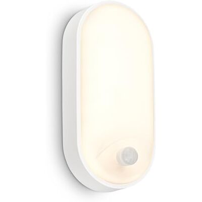 Briloner Lampe murale LED d'extérieur IP65 avec détecteur de mouvement, portée jusqu'à 6m, détection de 100 degrés, lampe d'extérieur, projecteur LED d'extérieur, éclairage extérieur, blanc Briloner Lampe murale LED d'extérieur IP65 avec détecteur de mouvement, portée jusqu'à 6m, détection de 100 degrés, lampe d'extérieur, projecteur LED d'extérieur, éclairage extérieur, blanc