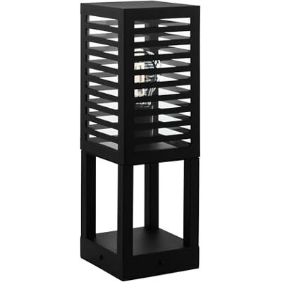 EGLO Potelet éclairage extérieur Alamonte 3, lampadaire d'extérieur, borne lumineuse pour jardin et terrasse, lampe de socle en métal noir, IP44, H 45 cm, E27 EGLO Potelet éclairage extérieur Alamonte 3, lampadaire d'extérieur, borne lumineuse pour jardin et terrasse, lampe de socle en métal noir, IP44, H 45 cm, E27
