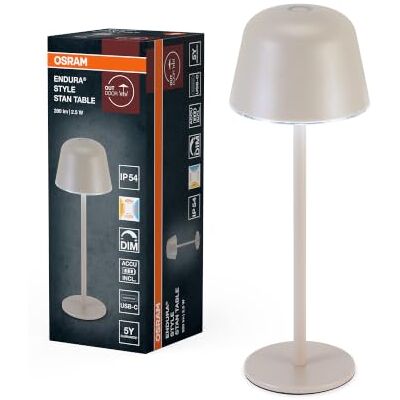 OSRAM LAMPE A POSER EXT STAN TABLE, 2,5W, 200lm, beige Endura Style Table, Outdoor Table Lamp, Beige, 110 mm dia, 50000 h, Pack de 1 OSRAM LAMPE A POSER EXT STAN TABLE, 2,5W, 200lm, beige Endura Style Table, Outdoor Table Lamp, Beige, 110 mm dia, 50000 h, Pack de 1