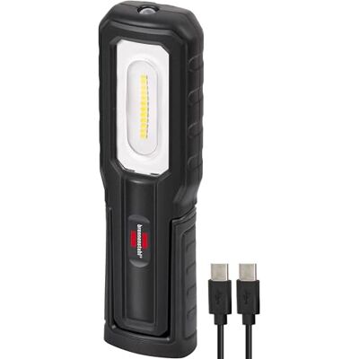 Brennenstuhl Lampe torche LED HL 701 A pour l'extérieur IP54 (700plus 100lm, câble de chargement USB C inclus, durée d'éclairage jusqu'à 10h, Lampe d'atelier LED avec aimants et crochet) Brennenstuhl Lampe torche LED HL 701 A pour l'extérieur IP54 (700plus 100lm, câble de chargement USB C inclus, durée d'éclairage jusqu'à 10h, Lampe d'atelier LED avec aimants et crochet)