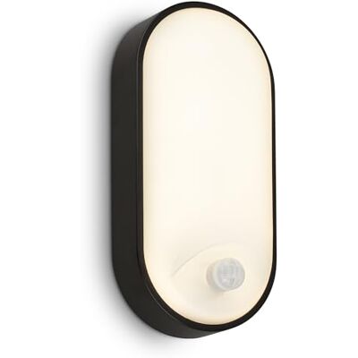Briloner Lampe murale LED d'extérieur IP65 avec détecteur de mouvement, portée jusqu'à 6m, détection de 100 degrés, lampe d'extérieur, projecteur LED d'extérieur, éclairage extérieur, noir Briloner Lampe murale LED d'extérieur IP65 avec détecteur de mouvement, portée jusqu'à 6m, détection de 100 degrés, lampe d'extérieur, projecteur LED d'extérieur, éclairage extérieur, noir