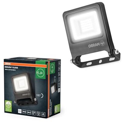 OSRAM Projecteur LED ENDURA FLOOD PC 20 W, blanc froid 4 000 K, 1 800 lumens, IP65 pour l'extérieur, aluminium recyclé, angle de faisceau de 110 ° OSRAM Projecteur LED ENDURA FLOOD PC 20 W, blanc froid 4 000 K, 1 800 lumens, IP65 pour l'extérieur, aluminium recyclé, angle de faisceau de 110 °