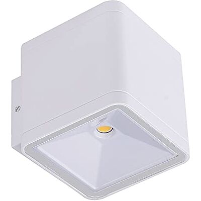 wonderlamp Applique d'extérieur LED Torino 2 lumières (6 W), lumière neutre, étanche IP54, applique moderne, carré, blanc mat wonderlamp Applique d'extérieur LED Torino 2 lumières (6 W), lumière neutre, étanche IP54, applique moderne, carré, blanc mat