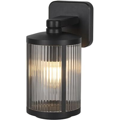 Lumisky Applique murale d'extérieur sur secteur culot E27 noire VELADA H28,5cm Lumisky Applique murale d'extérieur sur secteur culot E27 noire VELADA H28,5cm