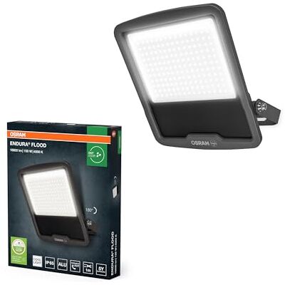 OSRAM Projecteur LED ENDURA FLOOD PC 150 W, blanc froid 4 000 K, 18 000 lumens, IP65 pour grandes surfaces, 120 lm/W, aluminium recyclé, gris OSRAM Projecteur LED ENDURA FLOOD PC 150 W, blanc froid 4 000 K, 18 000 lumens, IP65 pour grandes surfaces, 120 lm/W, aluminium recyclé, gris