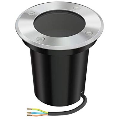 ledscom.de Lampe encastrée dans le sol BOLI pour l'extérieur, IP67, inox, ronde, 108mm Ø, 1x GU10 max. 15W ledscom.de Lampe encastrée dans le sol BOLI pour l'extérieur, IP67, inox, ronde, 108mm Ø, 1x GU10 max. 15W