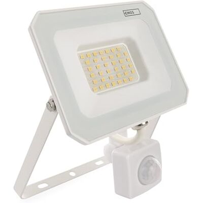 EMOS SIMPO Projecteur LED 30 W avec détecteur de mouvement, super lumineux 3000 lm, étanche IP44, pour pièces humides ou extérieures, blanc neutre 4000 K, durée de vie 15 000 pièces, câble de EMOS SIMPO Projecteur LED 30 W avec détecteur de mouvement, super lumineux 3000 lm, étanche IP44, pour pièces humides ou extérieures, blanc neutre 4000 K, durée de vie 15 000 pièces, câble de