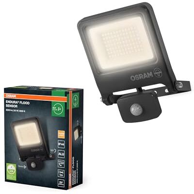 OSRAM Projecteur LED ENDURA FLOOD PC 50 W 3 000 K avec capteur gris OSRAM Projecteur LED ENDURA FLOOD PC 50 W 3 000 K avec capteur gris