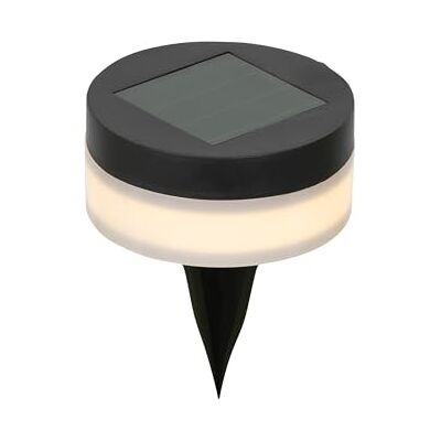 Lumineo Lampadaire solaire LED 9 x 12 cm en plastique – Lampe solaire pour jardin, parterre, allée, chemin – Spot de sol solaire – Éclairage extérieur – Noir/blanc chaud Lumineo Lampadaire solaire LED 9 x 12 cm en plastique – Lampe solaire pour jardin, parterre, allée, chemin – Spot de sol solaire – Éclairage extérieur – Noir/blanc chaud