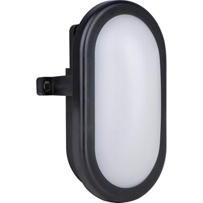 Luceco Cloison ovale , indice de protection IP54, 5,5 watts, cadre noir Luceco Cloison ovale , indice de protection IP54, 5,5 watts, cadre noir