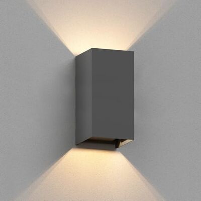 ledscom.de Applique murale CUBEL pour l'extérieur, IP65, Up & Downlight, anthracite mat, rectangulaire, 1x G9 max. 10W ledscom.de Applique murale CUBEL pour l'extérieur, IP65, Up & Downlight, anthracite mat, rectangulaire, 1x G9 max. 10W