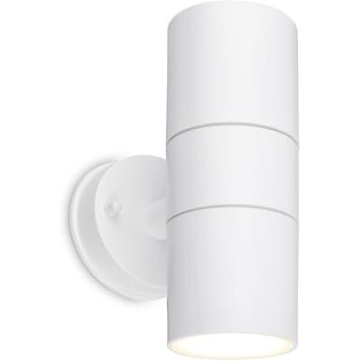 Briloner Applique murale extérieure IP54 protection contre les projections d'eau et la poussière, douille GU10, max. 7W, Lampe extérieure, Applique murale, Éclairage extérieur, 16x7,5x11 cm, Blanc Briloner Applique murale extérieure IP54 protection contre les projections d'eau et la poussière, douille GU10, max. 7W, Lampe extérieure, Applique murale, Éclairage extérieur, 16x7,5x11 cm, Blanc