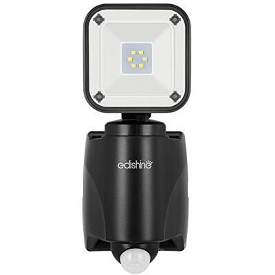 EDISHINE Projecteur LED à piles avec détecteur de mouvement pour l'extérieur, sans fil, étanche IP44, tête de lampe réglable, 300 lm, 6000 K, pour garage, classe énergétique D EDISHINE Projecteur LED à piles avec détecteur de mouvement pour l'extérieur, sans fil, étanche IP44, tête de lampe réglable, 300 lm, 6000 K, pour garage, classe énergétique D