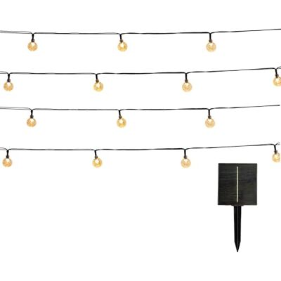 Lumisky Guirlande lumineuse solaire 120 globes scintillants LED blanc chaud FESTY WHITE 14m Lumisky Guirlande lumineuse solaire 120 globes scintillants LED blanc chaud FESTY WHITE 14m
