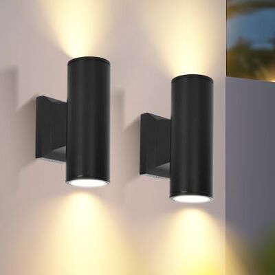 Aigostar Applique Murale Cylindrique Intérieur et Extérieur, Lampe Murale Éclairage Haut et Bas, Douille GU10, Etanchéité IP65 pour Patios, Jardins, Couloirs, Porches, Ampoule non Incluse(Pack de 2) Aigostar Applique Murale Cylindrique Intérieur et Extérieur, Lampe Murale Éclairage Haut et Bas, Douille GU10, Etanchéité IP65 pour Patios, Jardins, Couloirs, Porches, Ampoule non Incluse(Pack de 2)