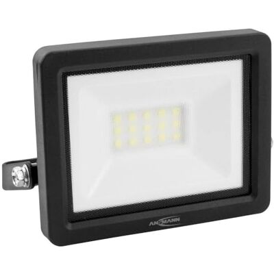 Ansmann Spot mural LED robuste et compact pour atelier, chantier, garage, protection contre les projections d'eau, puissant, 10 W, 1050 lm, noir Ansmann Spot mural LED robuste et compact pour atelier, chantier, garage, protection contre les projections d'eau, puissant, 10 W, 1050 lm, noir