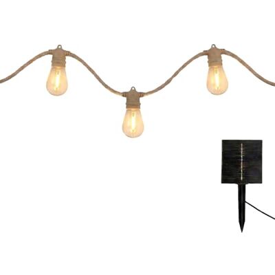Lumisky Guirlande Lumineuse Solaire En Corde 10 Ampoules Transparentes Led Blanc Chaud Fantasy Cord Solar 7.45M Lumisky Guirlande Lumineuse Solaire En Corde 10 Ampoules Transparentes Led Blanc Chaud Fantasy Cord Solar 7.45M