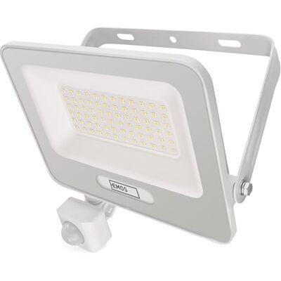EMOS Projecteur LED en aluminium GLARO 50 W avec capteur Étanchéité IP54 pour pièces humides et extérieur Super lumineux 5 000 lm, blanc neutre 4 000 K, durée de vie 20 000 h Câble de EMOS Projecteur LED en aluminium GLARO 50 W avec capteur Étanchéité IP54 pour pièces humides et extérieur Super lumineux 5 000 lm, blanc neutre 4 000 K, durée de vie 20 000 h Câble de