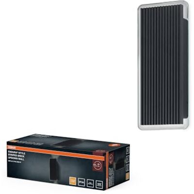 OSRAM Applique murale extérieure Gris foncé, IP54, blanc chaud, 3000 K ENDURA Style Striped, Outdoor Lighting (Special), Gris foncé, 25000 h, Pack de 1 OSRAM Applique murale extérieure Gris foncé, IP54, blanc chaud, 3000 K ENDURA Style Striped, Outdoor Lighting (Special), Gris foncé, 25000 h, Pack de 1