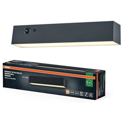OSRAM ENDURA STYLE SOLAR BRIGHT SENSOR Wall Shore IP54 Dark Grey OSRAM ENDURA STYLE SOLAR BRIGHT SENSOR Wall Shore IP54 Dark Grey
