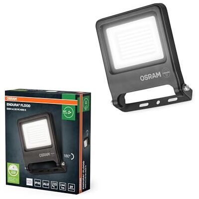 OSRAM Projecteur LED ENDURA FLOOD PC 50 W, blanc froid 4 000 K, 5 000 lumens, IP65 pour grandes surfaces, aluminium recyclé, efficacité 100 lm/W OSRAM Projecteur LED ENDURA FLOOD PC 50 W, blanc froid 4 000 K, 5 000 lumens, IP65 pour grandes surfaces, aluminium recyclé, efficacité 100 lm/W