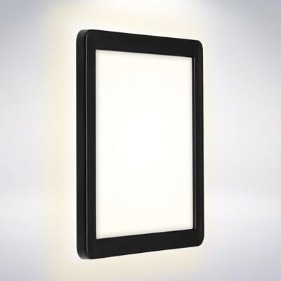 Briloner Leuchten Éclairage extérieur LED, applique murale d'extérieure avec effet de rétro-éclairage, 8 Watt, 1.200 Lumen, 4.000 Kelvin, Blanc/Noir, Carré, 190x190x28mm (Lxlxh) Briloner Leuchten Éclairage extérieur LED, applique murale d'extérieure avec effet de rétro-éclairage, 8 Watt, 1.200 Lumen, 4.000 Kelvin, Blanc/Noir, Carré, 190x190x28mm (Lxlxh)