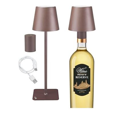 BEPER P201UTP113 Lampe de table sans fil 2 en 1, lampe de bureau tactile – Lampe LED rechargeable par USB pour intérieur et extérieur, 2W, Corten BEPER P201UTP113 Lampe de table sans fil 2 en 1, lampe de bureau tactile – Lampe LED rechargeable par USB pour intérieur et extérieur, 2W, Corten