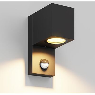 ledscom.de Applique murale extérieure ALSE, IP54, downlight, détecteur de mouvement PIR, douille GU10 (max. 15 W), 230V AC, aluminium, noir mat, carré, 6,8 x 15,2 x 12 cm ledscom.de Applique murale extérieure ALSE, IP54, downlight, détecteur de mouvement PIR, douille GU10 (max. 15 W), 230V AC, aluminium, noir mat, carré, 6,8 x 15,2 x 12 cm