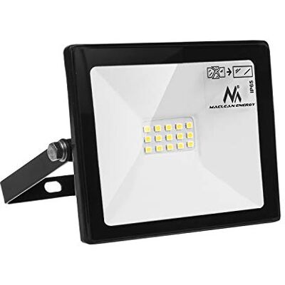 Maclean MCE510 CW Projecteur LED étanche IP65 Éclairage extérieur fin de qualité supérieure 800 lm (blanc froid 6000 K, 10 W) Maclean MCE510 CW Projecteur LED étanche IP65 Éclairage extérieur fin de qualité supérieure 800 lm (blanc froid 6000 K, 10 W)