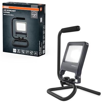 OSRAM Lampe de travail S-Stand 30W 2700lm IP65 câble pivotant LED Worklight S-Stand, Outdoor Lighting (Special), Gris foncé, 25000 h, Pack de 1 OSRAM Lampe de travail S-Stand 30W 2700lm IP65 câble pivotant LED Worklight S-Stand, Outdoor Lighting (Special), Gris foncé, 25000 h, Pack de 1