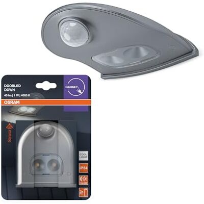 OSRAM Door éclairage porte LED avec détecteur de mouvement argent 4000K DoorLED Down Sensor, Spot lights and ceiling spots, Argent, 25000 h, Pack de 1 OSRAM Door éclairage porte LED avec détecteur de mouvement argent 4000K DoorLED Down Sensor, Spot lights and ceiling spots, Argent, 25000 h, Pack de 1